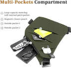 Anti Theft Crossbody Travel Bag for Women Men,Multi-pocket Crossbody Bag,Slim Sling Bag with Adjustable Strap