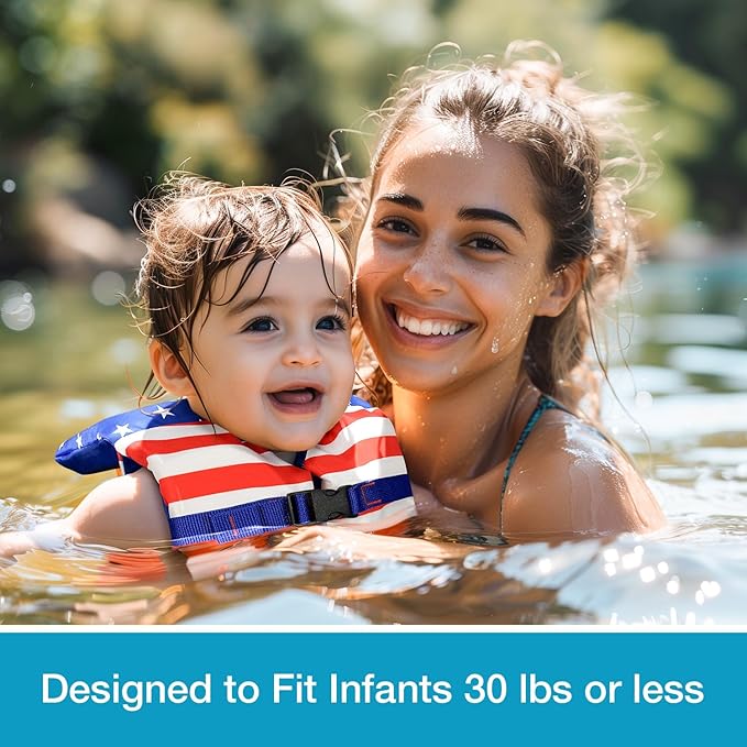 Dark Lightning USCG Approved Infant Life Jacket 0-30 lbs, Swim Vest for Baby/Toddlers 1-3 Year Old 20-30 lbs,Toddler Floaties for Pool Swimming,Boating,Beach,Puddle