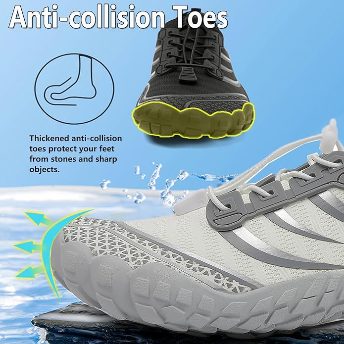 Water Shoes Mens Women Barefoot Shoes Quick Dry Aqua Outdoor Sports for Swim Pool Beach Surf Walk Water Yoga River Lake Hiking Kayaking