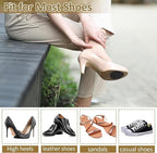 PEASUG 24Pcs Anti Slip Shoe Grips on Bottom of Shoes, Premium Self Adhesive Non Slip Shoe Pads Soles Protector, Rubber Non-Skid Shoes Gummies for Heels, Black