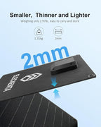 ELECAENTA 40W Solar Panel, USB C, USB A and DC 18V Output, IP68 Waterproof, Foldable Portable ETFE Solar Charger Compatible with iPhone, Samsung, Camping, Hiking, and Outdoor Power Station