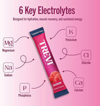 TREVI™ Sugar Free Electrolytes - Drink Mix Hydration Powder Packets - 28 Count - Raspberry