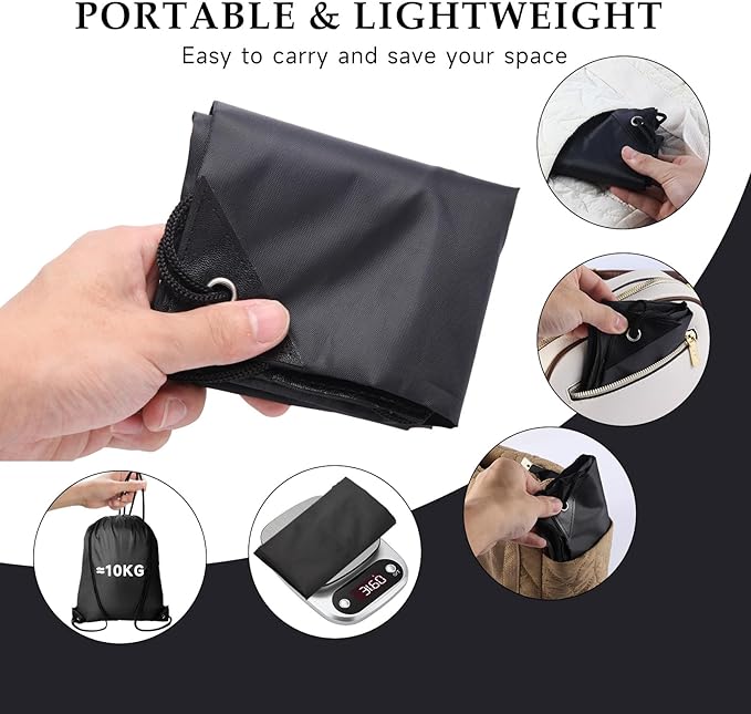 Kuhome 6Pcs Black Drawstring Backpacks Bulk String Bag Cinch Sack Pack Storage Knapsack Polyester Gift Bags Sports Drawstring Bags for Trip Party Gym Bags