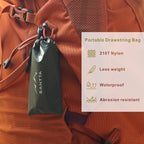 SANTTA Ultra Light Titanium Folding Cutlery Set Including Knife Fork Spoon with Bag for Backpacking, Hiking, Camping and Traveling