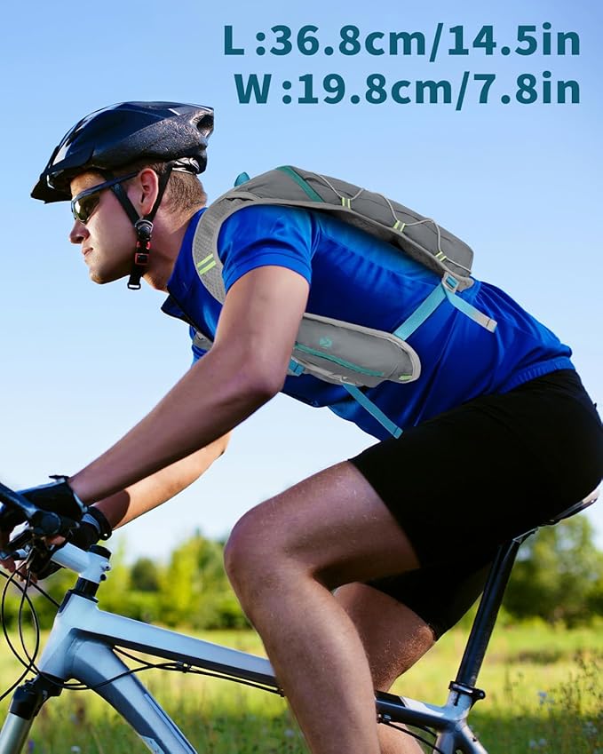 Running Hydration Vest with a 2L Water Bladder, Hydration Pack Lightweight Water Backpack for Running Hiking Cycling Marathon Trail for Men Women