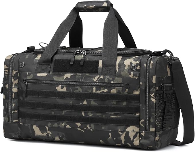45L Gym Bag for Men & Women, Tactical Military Duffle Bag for Travel Weekender Gym Workout Deployment， Large Sports Bag for Hockey Football Baseball Soccer Basketball & Team training