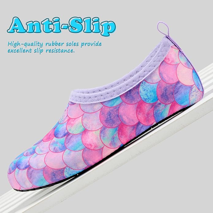 Deevike Kids Water Shoes Boys Grils Barefoot Quick Dry Aqua Socks Beach Shoes for Toddler Sports Swim Surf Outdoor Walking