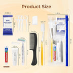 10 Sets Personal Hygiene Kit Bulk,Yellow Basic Travel Toiletry Supplies Disposable Toothbrushes with Toothpaste Floss Comb Soap Cover and Razors Set for Homeless,Guests,Church