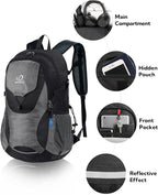 WATERFLY Lightweight Packable Hiking Backpack: 30L Foldable Travel Daypack Ultralight Camping Day Pack for Woman Man