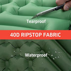 Camping Sleeping mat and Inflatable Pillow - Set, Portable, Ultra-Light, Thickened, Quick to inflate in 30s, can be Spliced. Suitable for Backpacking, Hiking, Camping and Other Scenes