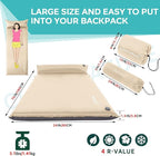 Clostnature Self Inflating Sleeping Pad for Camping - 1.5/2/3 inch Camping Pad, Lightweight Inflatable Camping Mattress Pad, Insulated Foam Sleeping Mat for Backpacking, Tent, Hammock