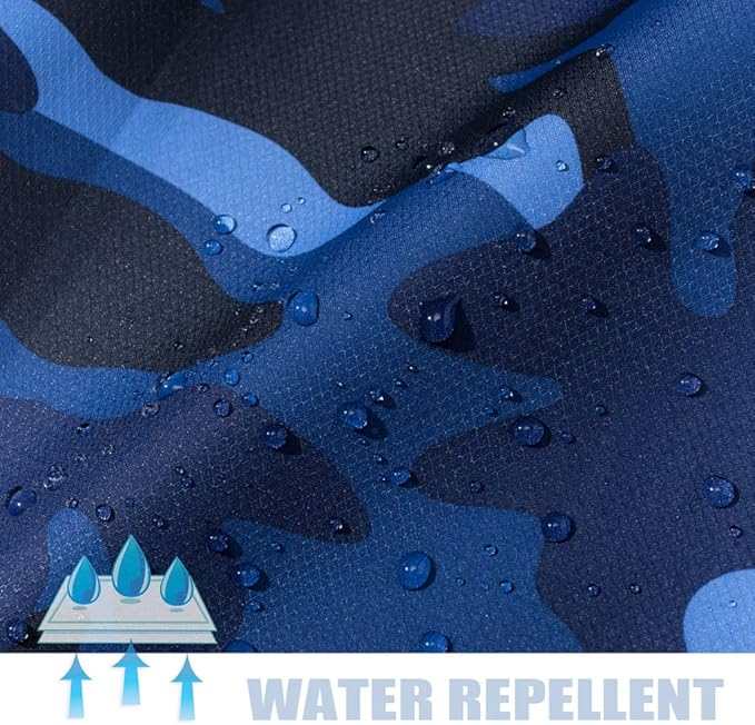 TACVASEN Men's Rain Jacket Lightweight Windbreaker with Hooded Water Resistant Outdoor Raincoat for Hiking Travel Camping