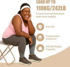 Camping Stool, Portable Folding Stool with Carry Bag, 12in Portable Folding Chair Collapsible Camp Stool Outdoor Footstool for Travel Walking Hiking Fishing Picnic Barbecue (Khaki)