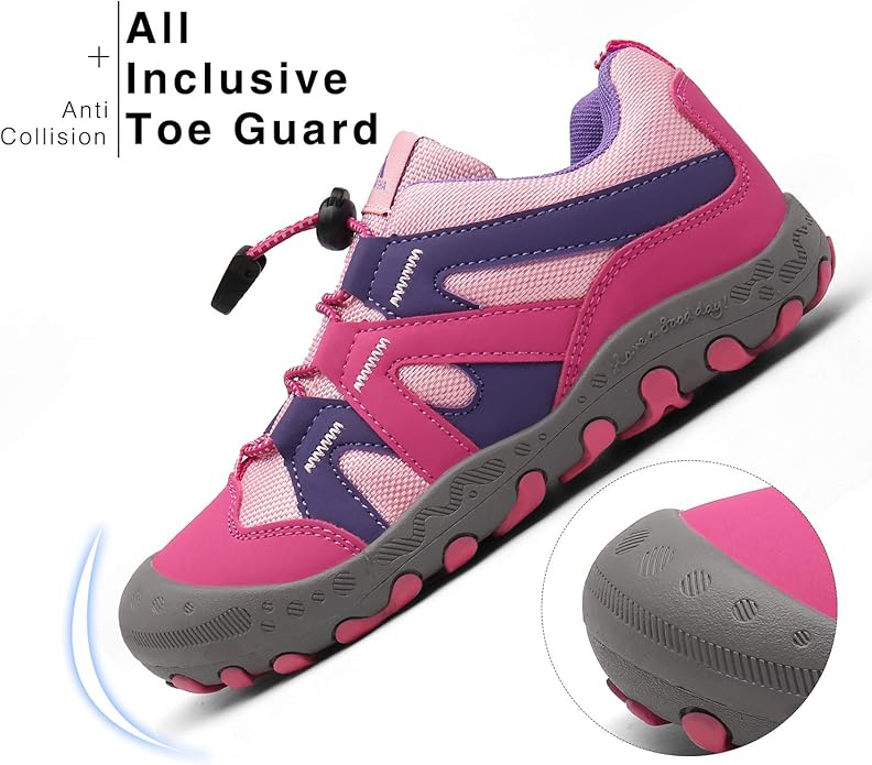 Mishansha Kids Hiking Boots Toddler Girls Boys Hiking Shoes Water-Resistant Anti-Collision Non-Slip Athletic Outdoor Trekking Boots