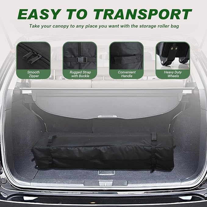 Eurmax USA NOMATTER ONE-Person Open&Close 10x10ft Pop Up Canopy Tent,Portable Shelter Canopy for Outdoor Events with 1 Removable Sidewall,Instant Canopies,Temporary Sunshade,Bonus 4 Sand Bags(White)