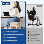 SweetSlubr Seat Cushion for Tailbone Pain Relief, Office Chair Cushion, Memory Foam Large Chair Cushion with Non-Slip Cover for Soft Support at Office Chair, Car Seat, Airplane Beige/Large