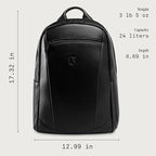 Nordweg Leather Laptop Backpack NW074B – Lightweight Daypack for Work, Travel & College – Fits Laptops up to 15.6” (Black)
