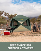 FanttikOutdoor Alpha C4 Ultra Camping Tent 4 Person Pop Up Instant Cabin Setup in 60 Seconds Portable Hub Tent with Rainfly & Windproof for Outdoor Camping & Overlanding