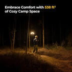 BougeRV Upgraded Telescopic Camping Light, 15600mAh RotatableElectric Lantern, Collapsible Outdoor Light, Cordless Flashlight, Waterproof, Tent Lamp for Camping, Emergency, Hiking, Outdoor