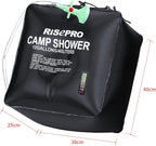 10 gallons/40L Solar Shower Bag Solar Heating Camping Shower Bag with Temperature Hot Water Outdoor Hiking Climbing XH07
