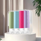 Travel Bottles for Toiletries, TSA Approved 3.4oz Travel Size Containers, BPA Free Leak Proof Silicone Traveling Bottles, Refillable Travel Essentials Kits for Shampoo Conditioner(4 Pack)-C