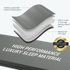 Elegear Self Inflating Sleeping Pad, 3.15" Ultra-Thick Memory Foam Camping Pad with Pillow Fast Inflating in 20s Insulated Camping Mattress Pad 4-Season Camp Sleeping Mat for Camp/Travel/Car/Tent