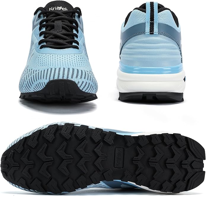 Kricely Men's Trail Running Shoes Non Slip Hiking Shoes Tennis Shoes Fashion Sneakers Workout Footwear