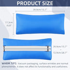 Chaise Lounge Head Pillow, 2 Pack Outdoor Lounge Chair Pillows with Adjustable Strap Longue Head Pillow Headrest Pillows for Patio Backyard Beach Pool Garden Recliner(Azure Blue)