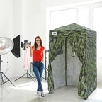 EAGLE PEAK Flex Ultra Compact 4x4 Pop-up Canopy, Sun Shelter, Changing Room, Portable Privacy Canopy Cabana for Pool, Fashion Photoshoots, or Camping, Camo