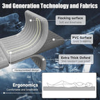 Car Air Mattress, Inflatable SUV Truck Car Camping Mattress for Back Seat, Thickened Travel Car Bed Sleeping Pad with Car Air Pump 2 Pillows (Grey)