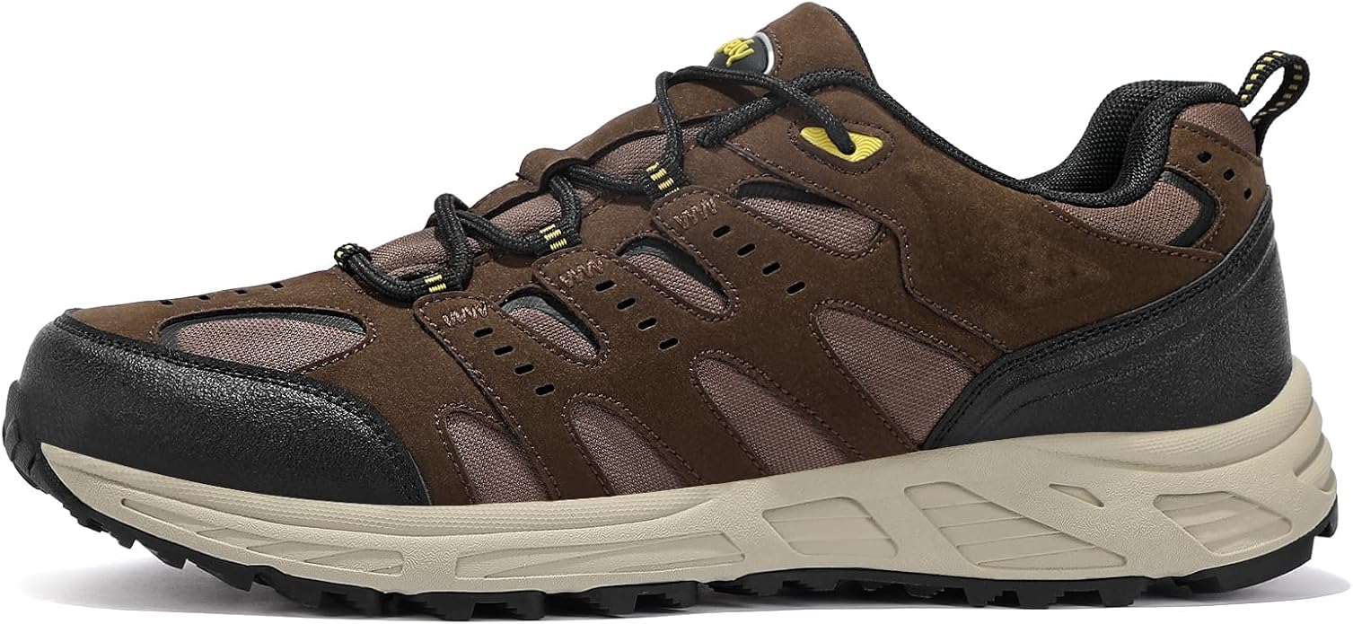 Kricely Men's Trail Running Shoes Non Slip Hiking Shoes Tennis Shoes Fashion Sneakers Workout Footwear