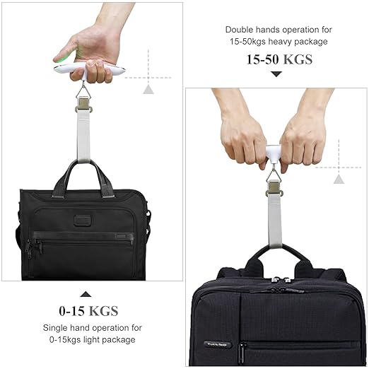 MYCARBON Digital Luggage Scale - High Precision Hanging Scale 110 lb/50KG with Backlit Display, Perfect for Travel and Home