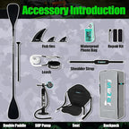 FunWater Inflatable Stand Up Paddle Board with Premium SUP Paddleboard Accessories, Anti-Slip EVA Deck, 11'/10'6'' Paddle Boards for Adults & Youth of All Skill Levels