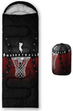 Axolotl Gamepad Sleeping Bag,3 Season Warm and Cool Weather Game Console Sleeping Bag for Boys Teens,Waterproof Lightweight Geometry Hexagonal Sleeping Bag for Traveling,Outdoors Camping,Blue,Black