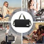 Gym Bags for Men with Side Pocket, 38L Sports Gym Duffle Bag with Adjustable Strap&Shoe Compartment, Large Waterproof Sport Duffel Bags for Travel, Sports, Fitness&Workout(Black/Olive Green)