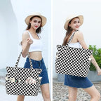 Bluboon Waterproof Beach Tote Pool Bags for Women Ladies Extra Large Carry On Bag With Wet Compartment for Weekender Travel
