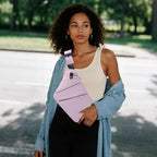 Anti Theft Crossbody Bags for Women Men, Multi-Pocket Shoulder Bag, Slim Sling Purse with 2 RFID Blocking Card (Right Shoulder-Viola)