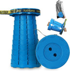 Upgraded Thickened Collapsible Stool, Portable Folding Stool Chair Lightweight But Sturdy Foldable Camping Stool, Retractable Telescopic Seat for Picnics Fishing Hiking BBQ (1, Blue)