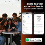 Air Tracker Tags, Bluetooth Tracker for Apple Find My, Keys Finder Tracking Tags Item Locator with Sounds Smart Tag Keys Item Finders Smart Tag for Keys, Kids, Pets, Bags, Luggage,Suitcases (1 Pack)