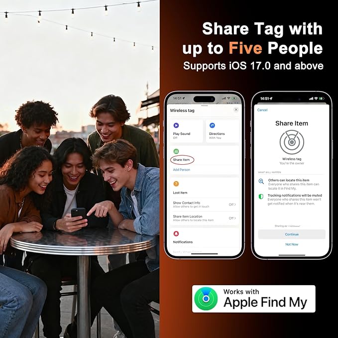 Air Tracker Tags, Bluetooth Tracker for Apple Find My, Keys Finder Tracking Tags Item Locator with Sounds Smart Tag Keys Item Finders Smart Tag for Keys, Kids, Pets, Bags, Luggage,Suitcases (1 Pack)