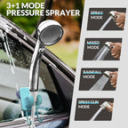 Portable Camping Shower, Pop Up Shower Privacy Tent Kit with LED Lights, 4500mAh Rechargeable Shower Pump, Filtered Shower Head & 7.4 Gallons Foldable Bucket, Outdoor Shower for Hiking Beach, Travel