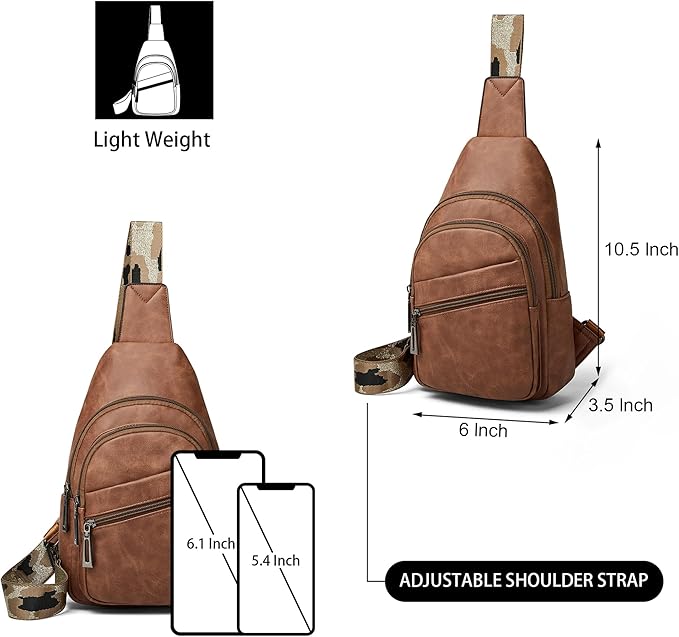 Sling Bag Crossbody Bags for Women Small Cross Body Bag Fanny Packs Chest Sling Purse for Daily Travel Leisure Sport