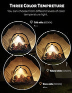 Camping Lantern, 600LM Camping Lights, 5 Light Modes Rechargeable Lantern Waterproof Mini Flashlight Emergency Lights for Home Power Failure, Camping Hanging, Car Camping (Black)