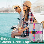 Slohif Luggage Straps for Suitcases Travel Belt Accessories Luggage Connector Identifiers Over Handle with Buckle Unique Nylon Adjustable Strap for Sleeping Bag Car Seat Butterfly (2 Pack)