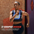 ZELUS Weighted Vest for Women Men, 6/8/12/16/20lb Weight Vest with Arm Pouch Reflective Strips, U-Shaped Rucking Vest for Strength Training Muscle Building, Walking Running Vest for Fitness