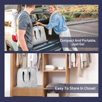 Air Mattress Full with Built-in Pump, Blow Up Mattress with Soft Flocked Top, Leakproof Inflatable Mattress, Foldable Waterproof Air Bed for Home, Guests, Camping, with Storage Bag