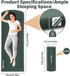 3.15" Self Inflating Camping Sleeping Pad, Ultra-Thick Elasticity Foam Fast Inflating 4-Season Insulated Durable Camping Mat Air Mattress with Pillow, for Tent, Car, Camping, Traveling, Green