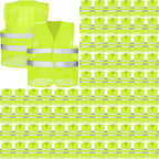 JaGely High Visibility Safety Vest Bulk Reflective Mesh Security Vest for Men Women Work Cycling Runner Neon