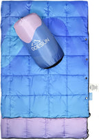 Lightweight Camping Blankets Outdoor Down Alternative Puffy Printed Camping Blanket Waterproof Large Silk Cotton Blanket Packable Warm for Trave Picnic Hiking Camping Cold Weather 78" x 55"