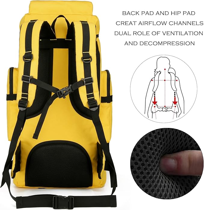 Hiking Backpack for Men 70L/100L Camping Backpack Military Rucksack Molle 3 Days Assault Pack for Climbing